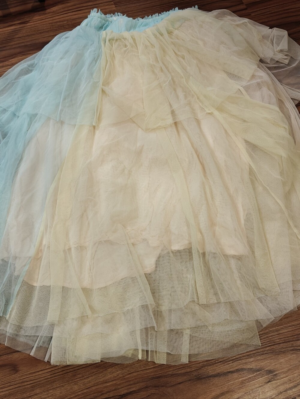 Anthropologie Pernille Rosenkilde Strapless Colorblock Tulle Dress - Picture 5 of 12